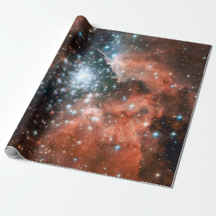 Papel De Presente Natureza do Espaço Aglomerado da Nebula Star