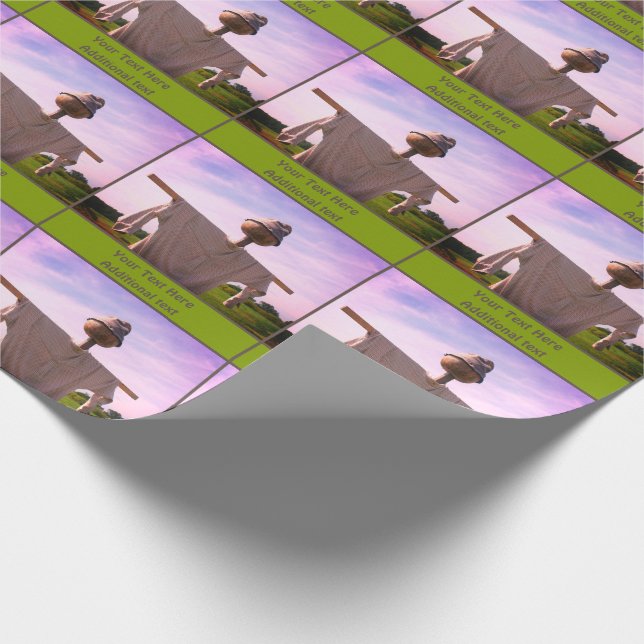 Papel De Presente Natureza do Espantalho do Jardim Personalizada (Ponta)