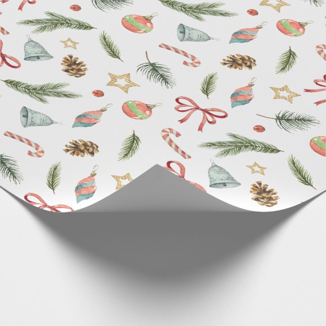 Papel De Presente Natureza Inspirou Férias de Natal (Ponta)