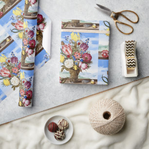 Papel De Presente Natureza-morta floral da Idade de Ouro Holandesa v