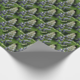 Papel De Presente Natureza Personalizada Da Flor Da Lupina Azul