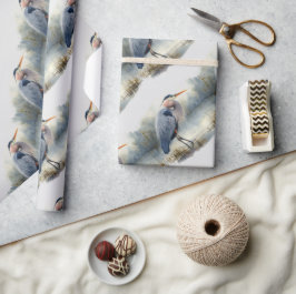 Papel De Presente Natureza selvagem das aves de Excelente azul-héron