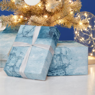 Papel De Presente Navegador de Embarcação de Navegação por Aquar