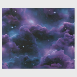 Papel De Presente Nebulosa Cósmica Colorida