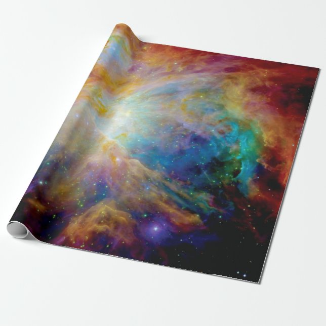 Papel De Presente Nebulosa de Órion Hubble Spitzer Telescópio Espaço (Desenrolado)