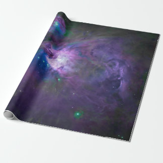 Papel De Presente Nebulosa de Órion Roxo Escuro & Colorida
