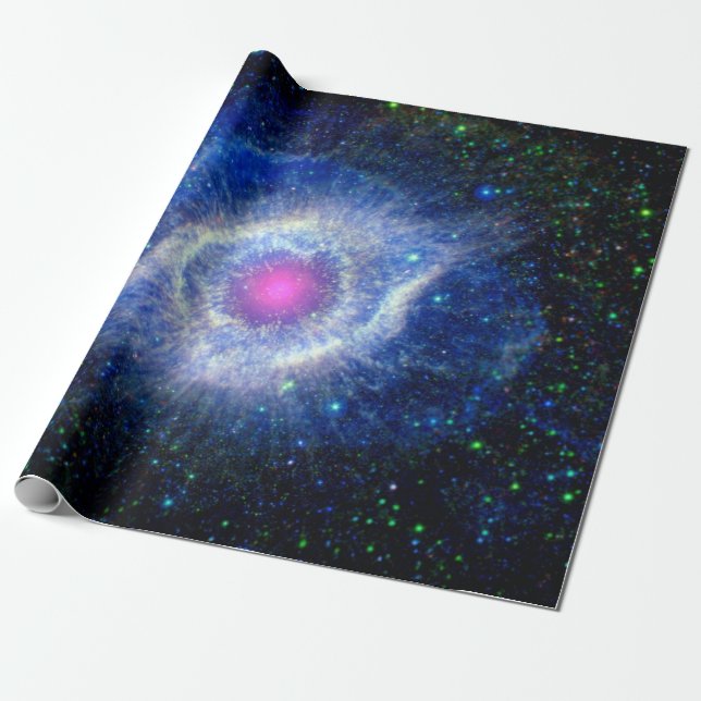 Papel De Presente Nebulosa Hélice Olho de Deus Foto Espacial Ultravi (Desenrolado)