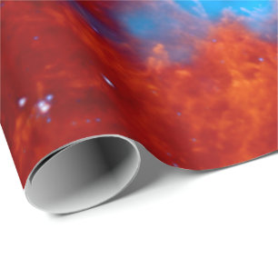 Papel De Presente Nebulosa Tarântula Foto Espacial Infravermelha Col