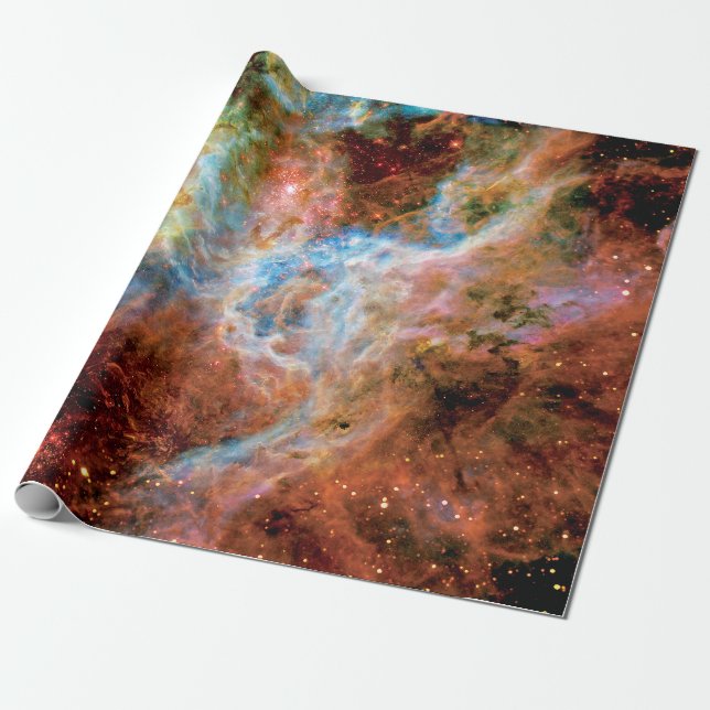 Papel De Presente Nebulosa Tarântula R136 NASA Foto Espacial Hubble (Desenrolado)