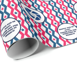 Papel De Presente Negócios de Varejo 4 de Julho Logotipo Diamante de