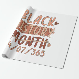 Papel De Presente Negra História Mês Depois de Melanina Negra