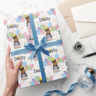 Papel De Presente Negra Tan Bruxelas Griffon Corta Orelhas Aniversár