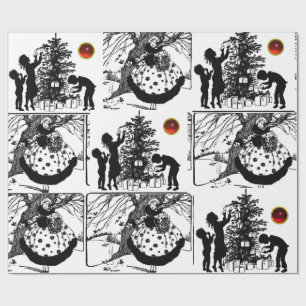 Papel De Presente NEGRO E BRANCO, Gemstones Natal