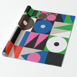 Papel De Presente Neo Modernismo - padrão trabalho de arte feito com