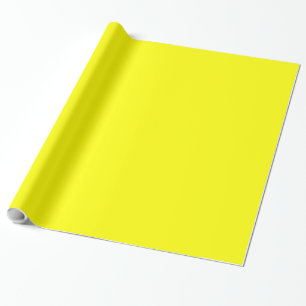 Papel De Presente Néon Amarelo fluorescente brilhante
