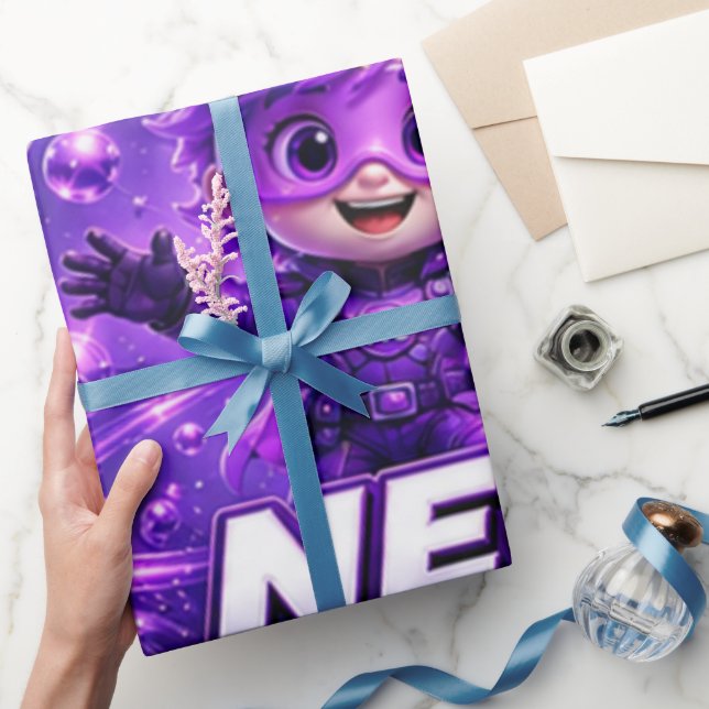Papel De Presente Neon ATOMIVRA (Presentear)