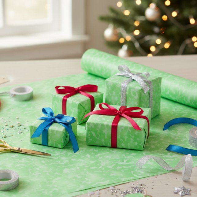 Papel De Presente Neon Lime Green Abstract Texture Wrapping Paper (Criador carregado)