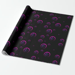 Papel De Presente Neon Pentacle Witchy WrapPaper
