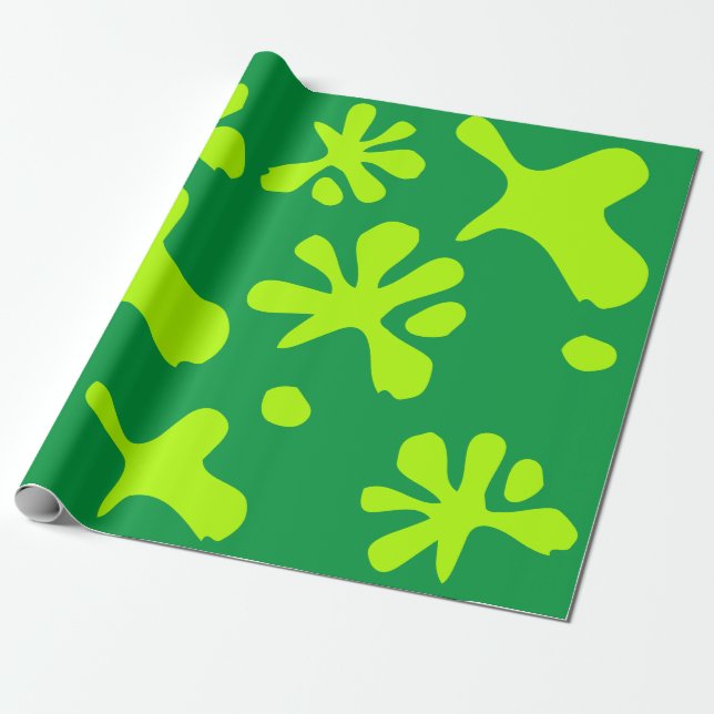 Papel De Presente Néon verde esmalte verde de pintura esplêndida cri (Desenrolado)