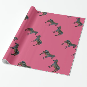 Papel De Presente Neon Zebra