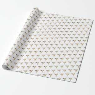 Papel De Presente Neoplasticismo Brilhante Monograma de Arte. Letra