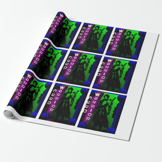 Papel de Presente Nerd Warrior (Desenrolado)