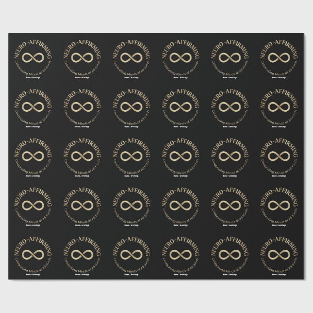 Papel De Presente Neuro Affirming Rainbow Infinity Art Neurodiverse (Aberto)