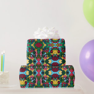 PAPEL DE PRESENTE NEUROGRÁFICO E LINHA PRETA DO NATAL DE MERRÍCULA