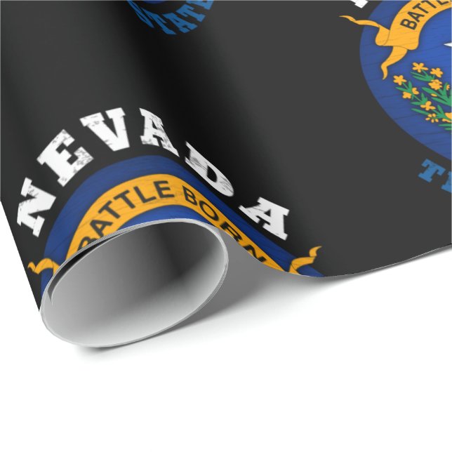 PAPEL DE PRESENTE NEVADA BANDEIRA DO ESTADO PRATA (Ponta do rolo)