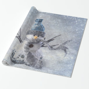 Papel De Presente Neve branca de Natal