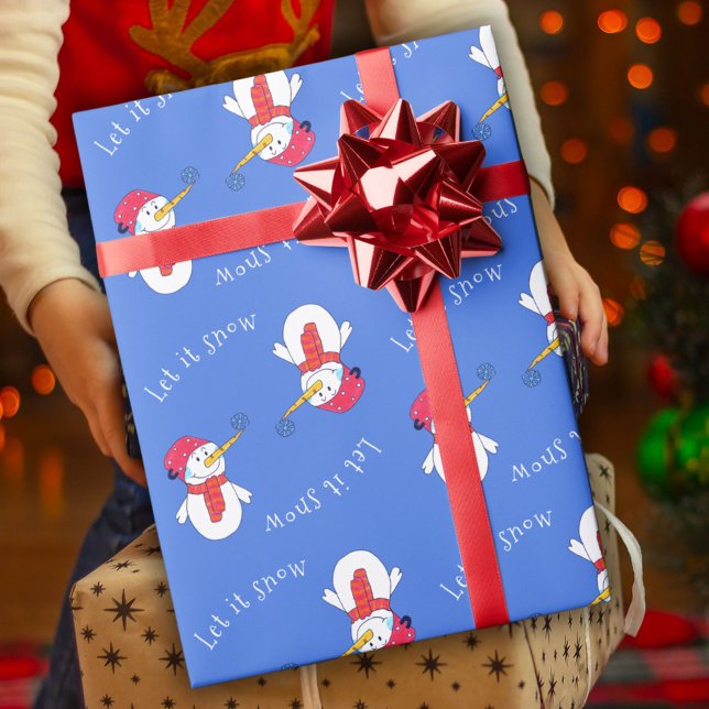 Papel De Presente Neve com floco de neve. (Criador carregado)