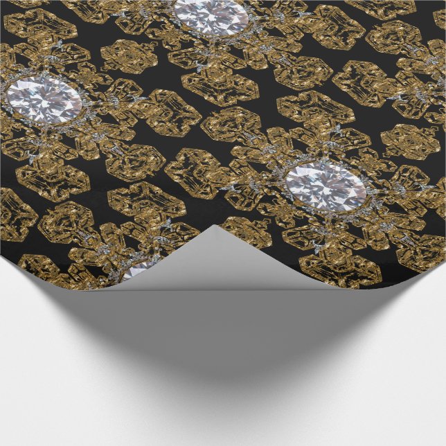 Papel De Presente Neve Elegante Flocos Mágicos 30" x 6' (Ponta)