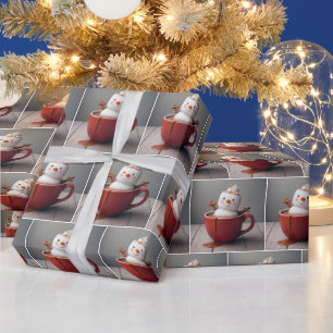 Papel De Presente Neve Em Chocolate Quente