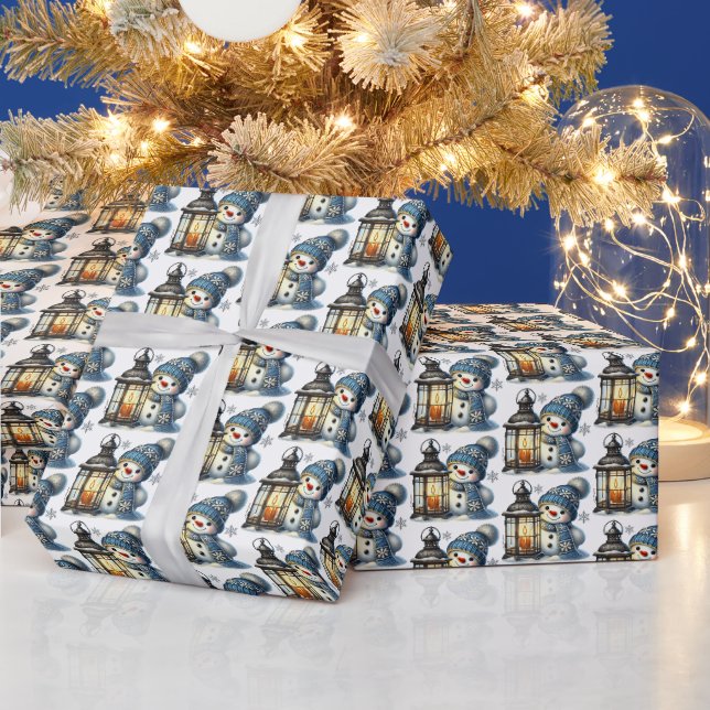Papel De Presente Neve festiva de Natal (Feriados)