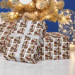 Papel De Presente Neve festiva de Natal