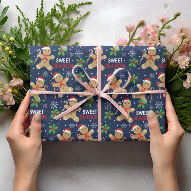 Papel De Presente Neve Gingerpão Noel de Natal (Criador carregado)