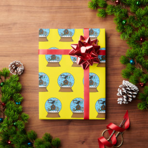Papel De Presente Neve Globe com Blackbird Singing