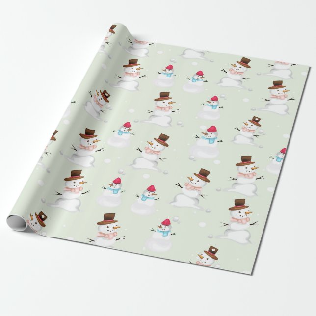 Papel De Presente Neve jogada no dia de inverno (Desenrolado)
