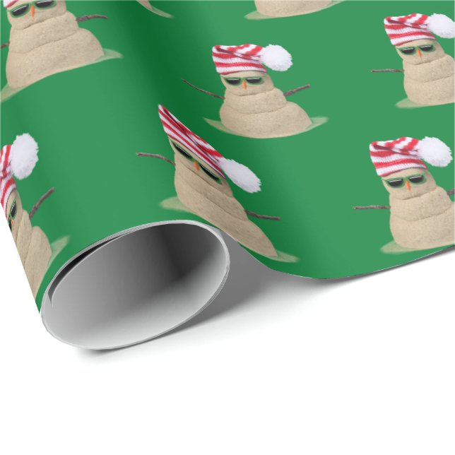 Papel De Presente Neve tropical na praia (Ponta do rolo)