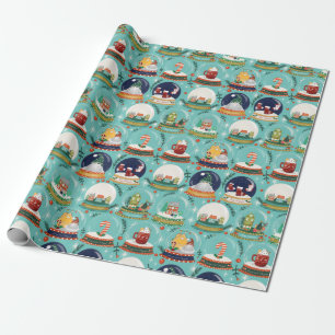 Papel De Presente NeveGlobe//Natal//Gnome//Gingercake House