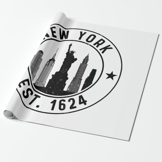 Papel De Presente New York Est. Lover Nyc 1624 (Desenrolado)