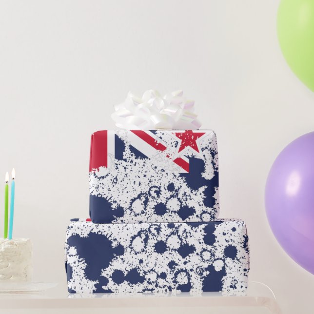 Papel De Presente New Zealand FLAG KCALIMA effect by Masanser (Presentes para festas)