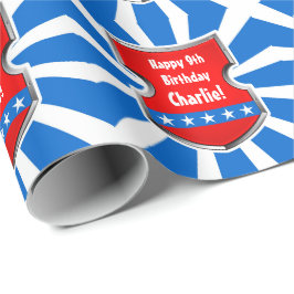 Papel De Presente Ninja Patriotic Warrior Boys - Partido Aniversário