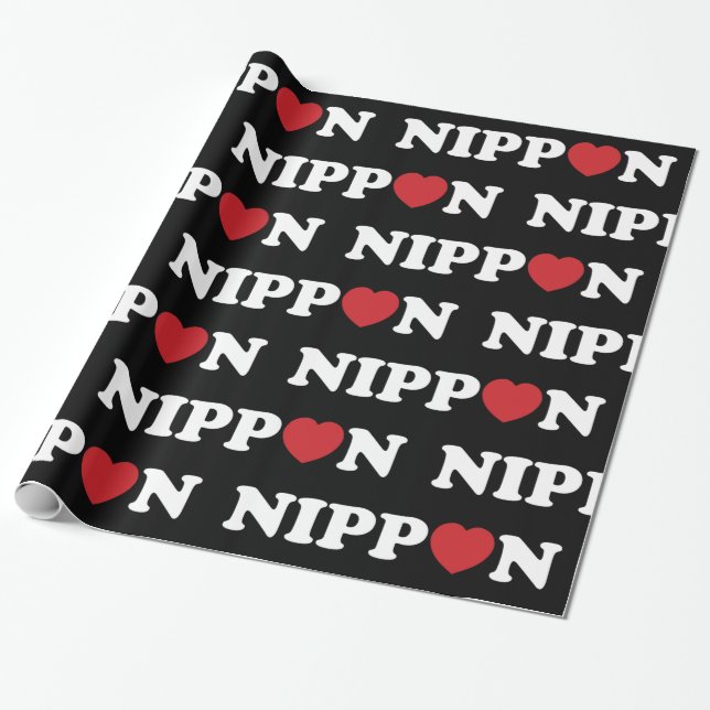 Papel De Presente Nippon Love Heart Wrapper Paper (Desenrolado)