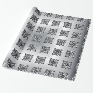 Papel De Presente Nó Celular Silver Personalizável
