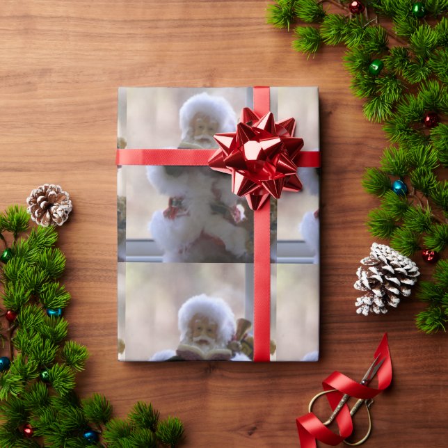 Papel De Presente Noel Clause Lendo Quebra de Presente (Presente de Natal)
