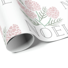 Papel De Presente NOEL Pink Cone Standard White