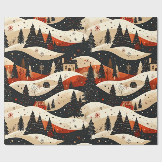 Papel De Presente Noir Noël - Casa (Aberto)