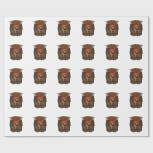 Papel De Presente Noite Am Me Do Pug Halloween Lua_1