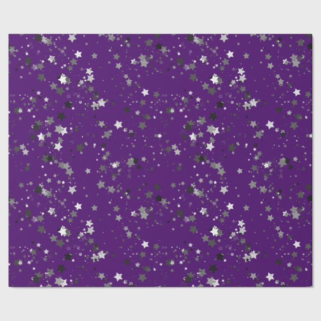 Papel De Presente Noite de estrelas - roxo (Barra)